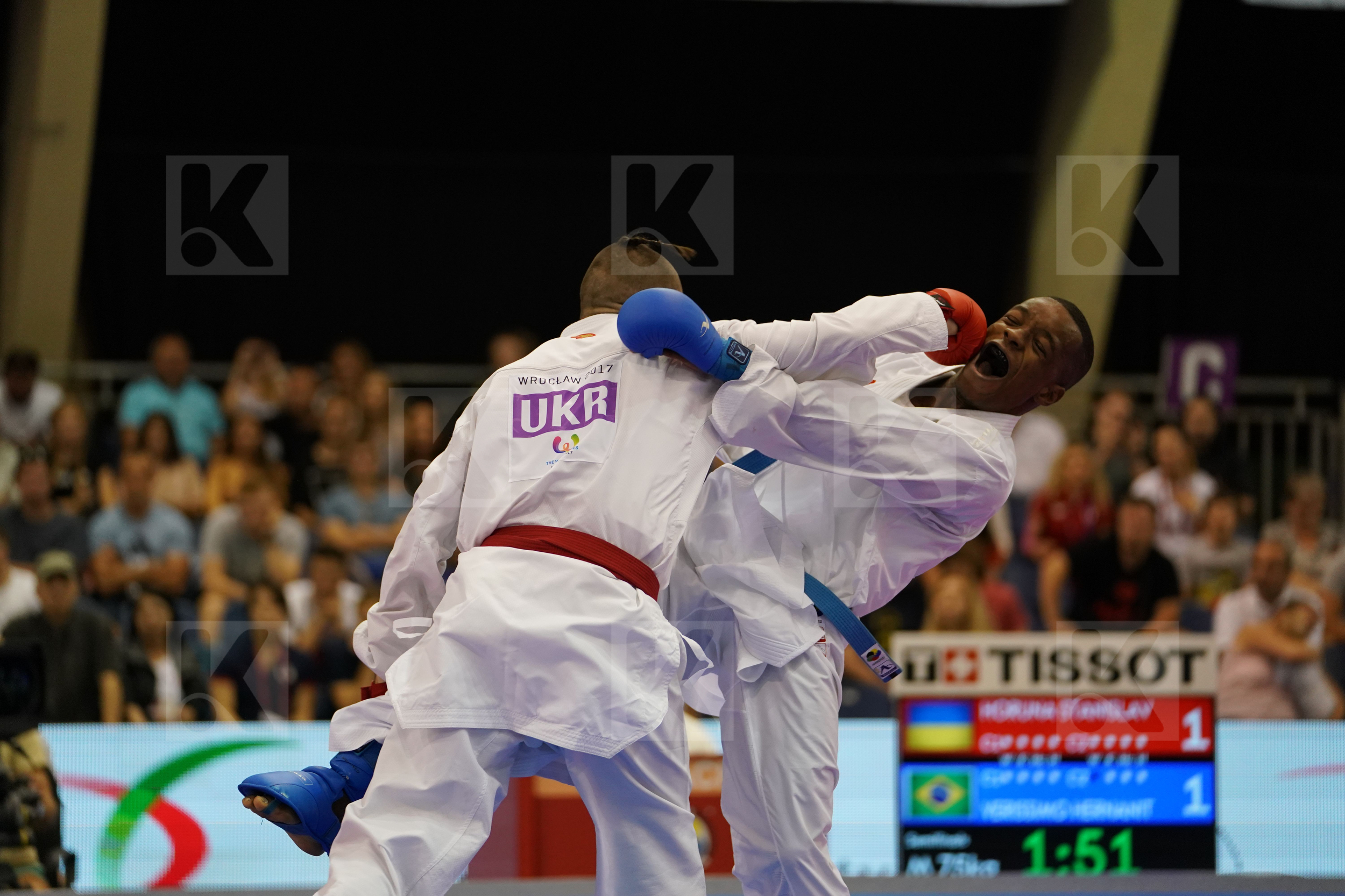 Brazil Horuna Stanislav Male Kumite -75kg Ukraine Verissimo Hernanit